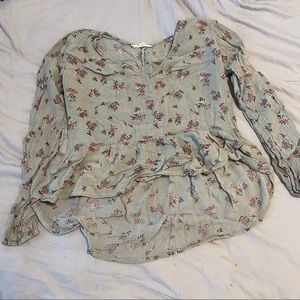 **** LAST CHANCE **** Green Floral Top